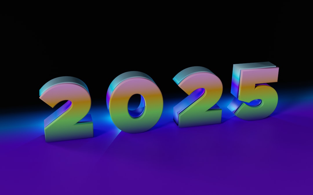 A purple and blue background with the numbers 2055 — Photo by BoliviaInteligente on Unsplash