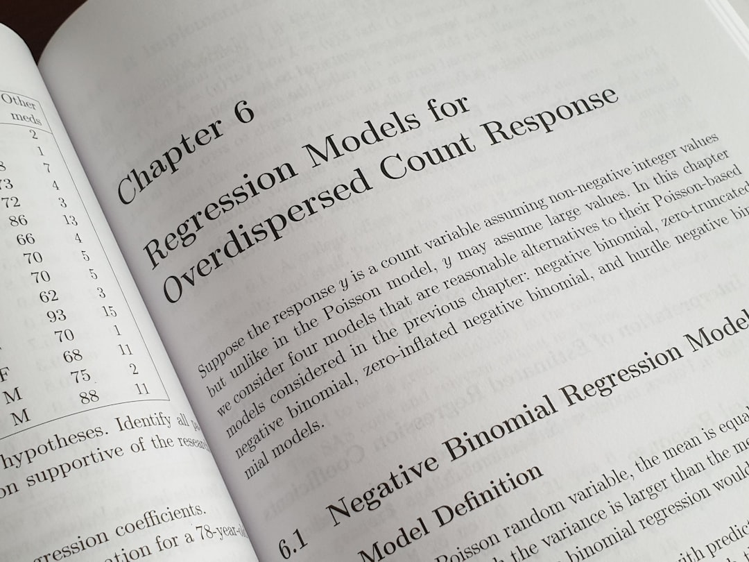 Chapter 6 Regression Models for Overdispersed CountResponse book page — Photo by Enayet Raheem on Unsplash