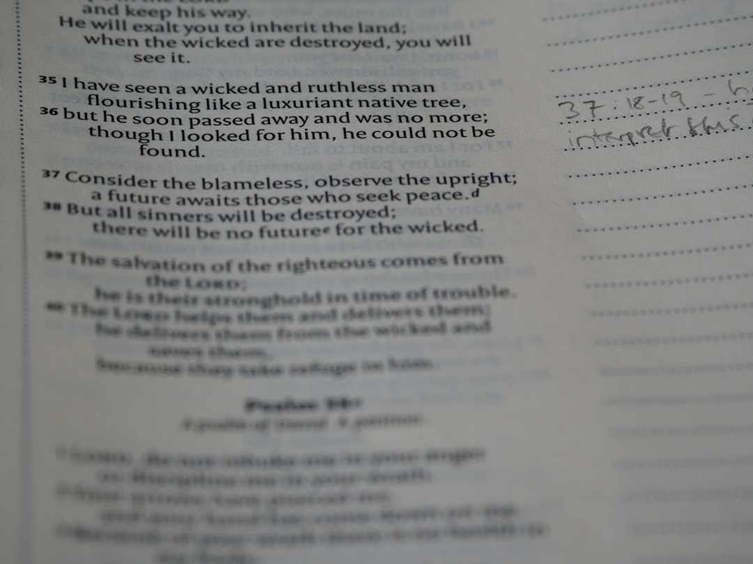 a close up of a book with writing on it — Photo by Brett Jordan on Unsplash
