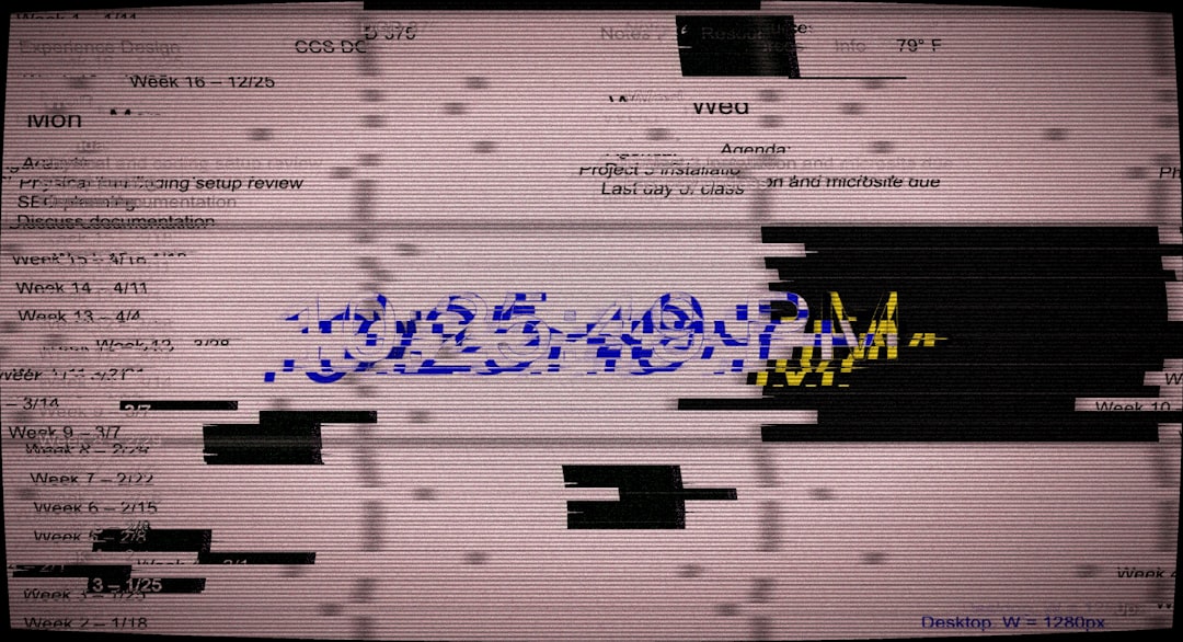 Glitching document with blue and yellow text. — Photo by Egor Komarov on Unsplash