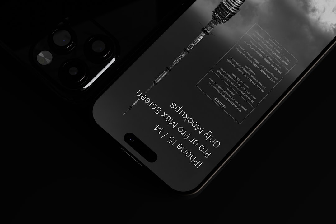 a cell phone with an advertisement on the back of it — Photo by Mockup Free on Unsplash