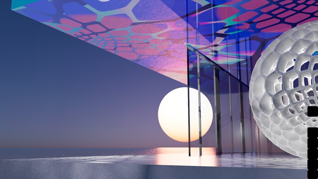 Abstract sphere and geometric patterns with sunset light. — Photo by Sara Ferrari on Unsplash