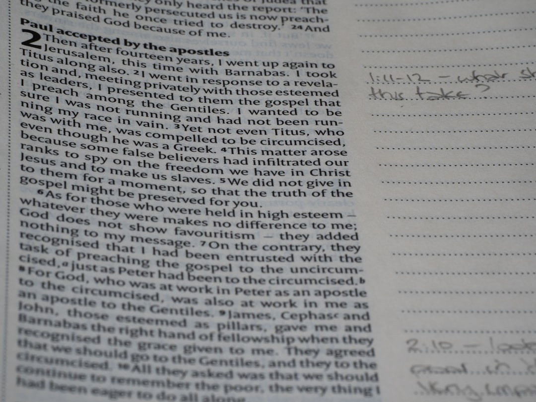 A close up of a book with writing on it — Photo by Brett Jordan on Unsplash