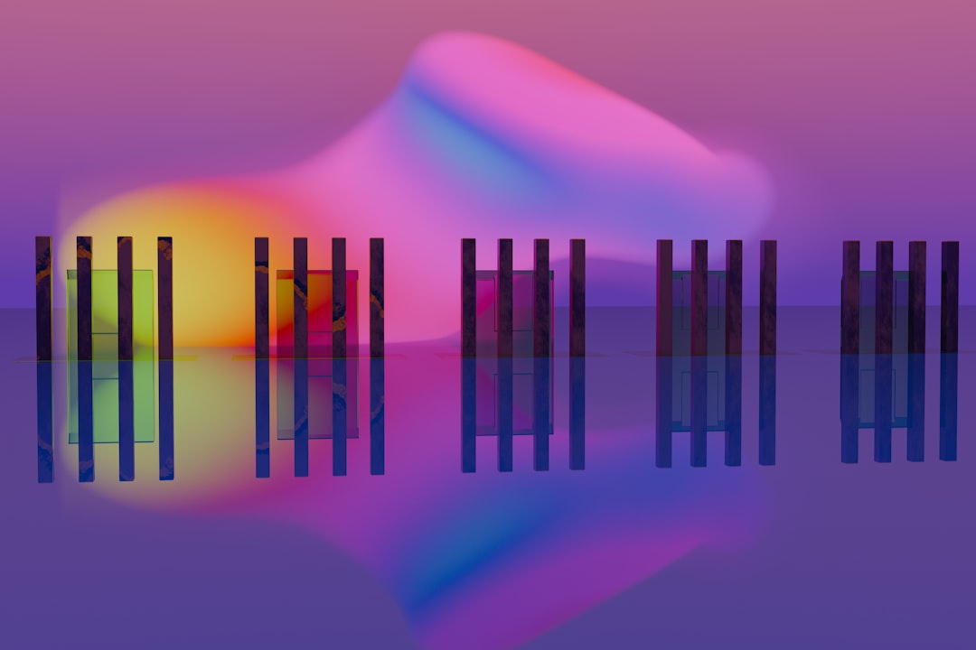 A blurry image of a bar code in the water — Photo by Steve Johnson on Unsplash