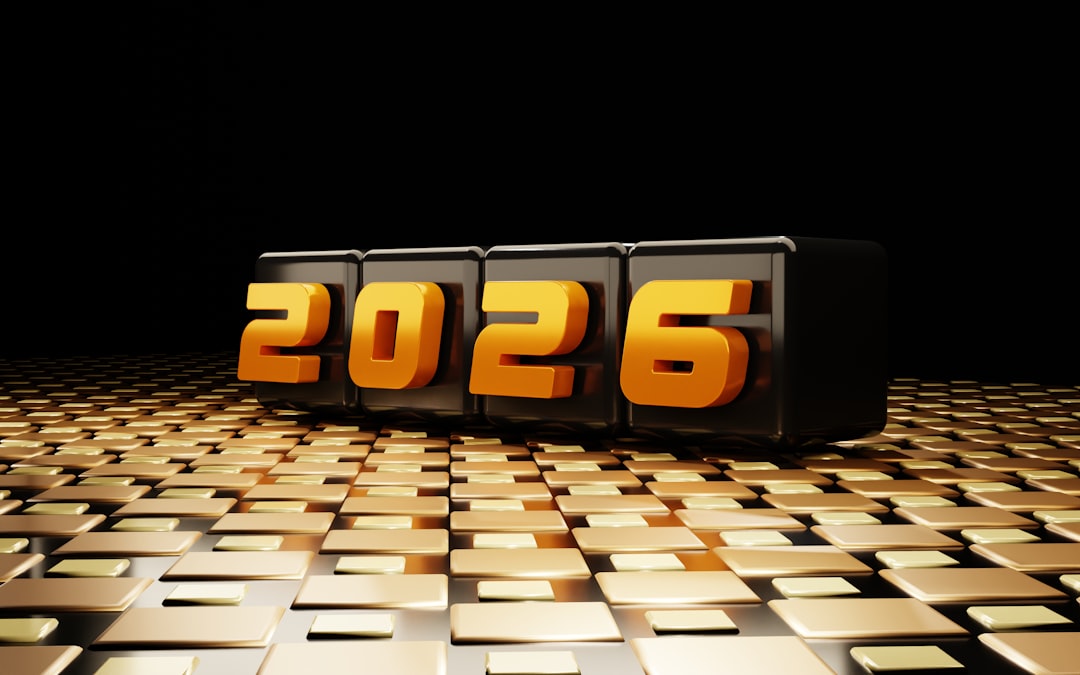 The year 2026 displayed in 3D — Photo by BoliviaInteligente on Unsplash